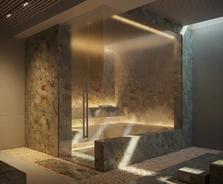 Spa do Ipanema Almar com sauna úmida, hidromassagem e área de repouso